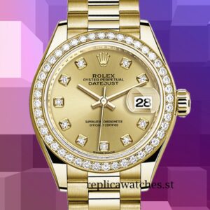 Rolex Datejust 28mm Ladies m279138rbr-0023 Champagne Dial