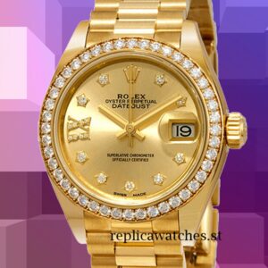 Rolex Datejust m279138rbr-0006 28mm Ladies Gold-tone