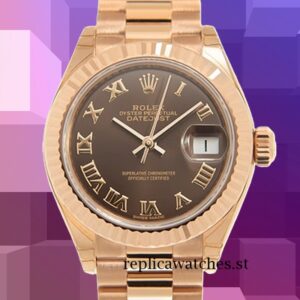 Rolex Datejust Ladies 28mm m279175-0014 Chocolate Dial