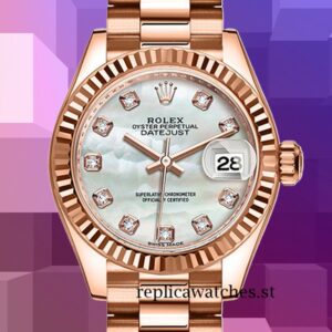 Rolex Datejust Ladies m279175-0017 28mm Automatic Rose Gold-tone