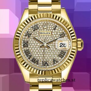 Rolex Datejust 28mm m279178-0031 Ladies Gold-tone