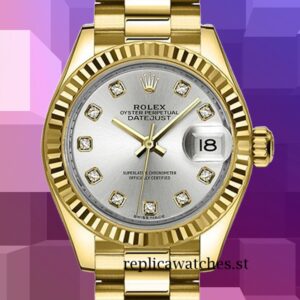Rolex Datejust m279178-0015 Ladies 28mm Gold-tone