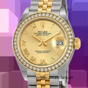 Rolex Datejust Ladies m279383rbr-0009 28mm Champagne Dial