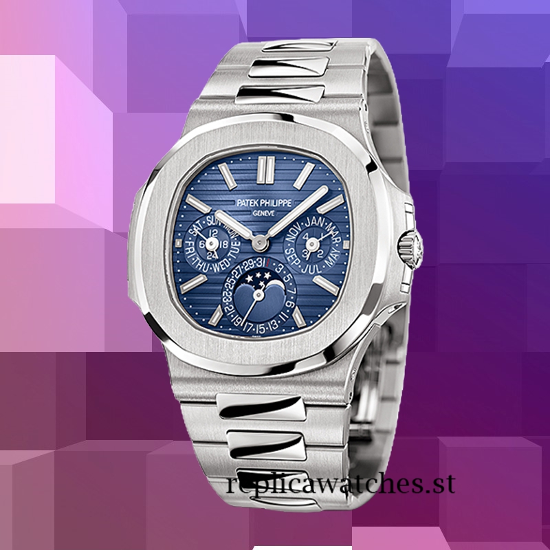 Patek Philippe Nautilus Men's 5740/1G-001 9mm Blue Dial 316 Stainless Steel - Image 3