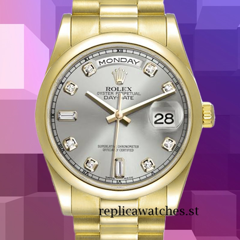 Rolex Day-Date 118208 36mm Men's Grey Dial
