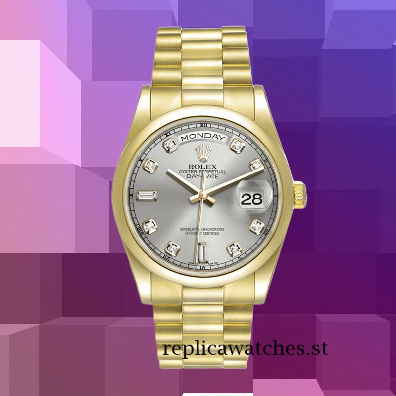 Rolex Day-Date 118208 36mm Men's Grey Dial - Image 2