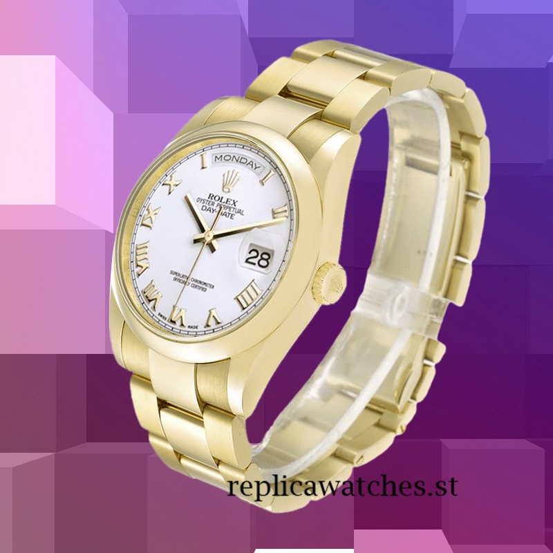 Rolex Day-Date Men's 36mm 118208-73208 White Dial Gold-tone - Image 3