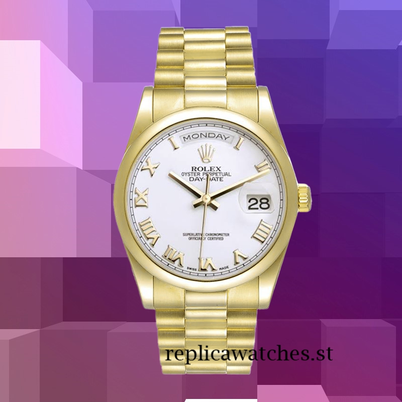 Rolex Day-Date Men's 36mm 118208-73208 White Dial Gold-tone - Image 5