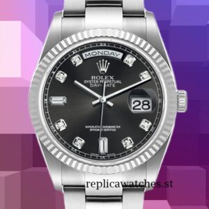 Rolex Day-Date Men's 118239 36mm Automatic Black Dial