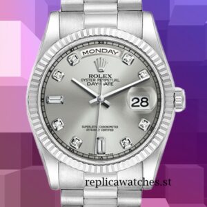 Rolex Day-Date 36mm Men's 118239 Silver Dial