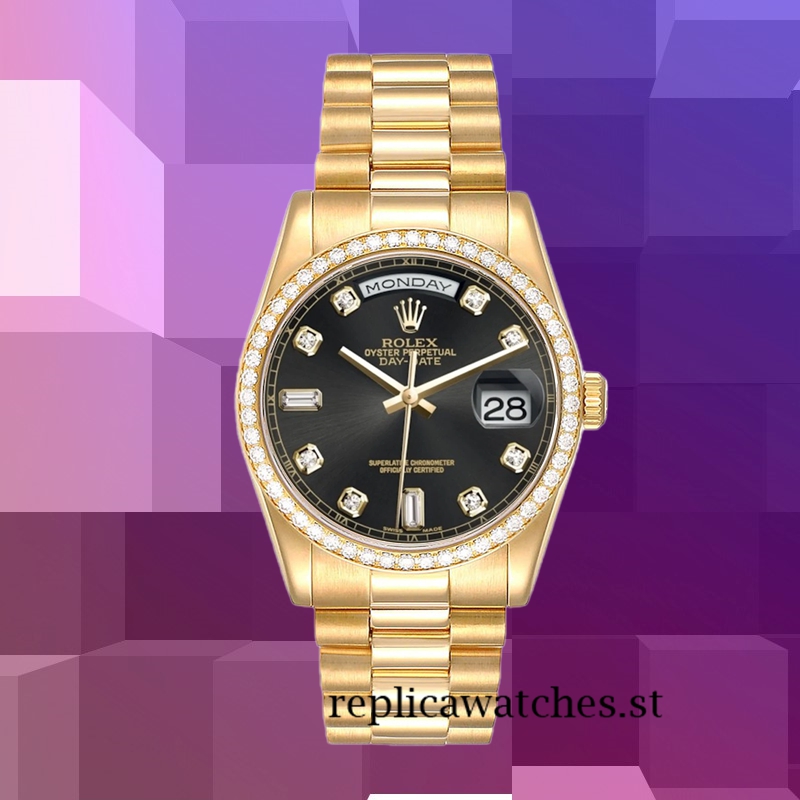 Rolex Day-Date 36mm m118348-0096 Men's Black Dial - Image 2