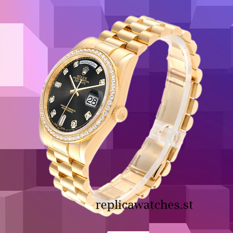 Rolex Day-Date 36mm m118348-0096 Men's Black Dial - Image 3