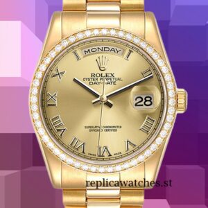 Rolex Day-Date 36mm Men's 118348-0147 Automatic Champagne Dial