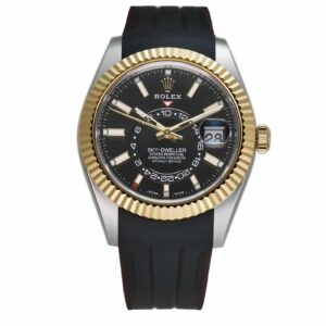 Rolex Sky-Dweller 326933 42mm Black Rubber Watch