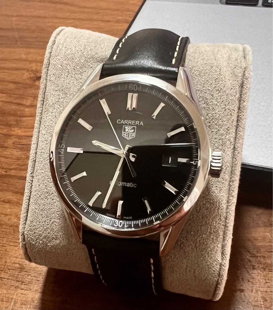 Tag Heuer Carrera 39mm WV211B.FC62 Black Leather - Image 2