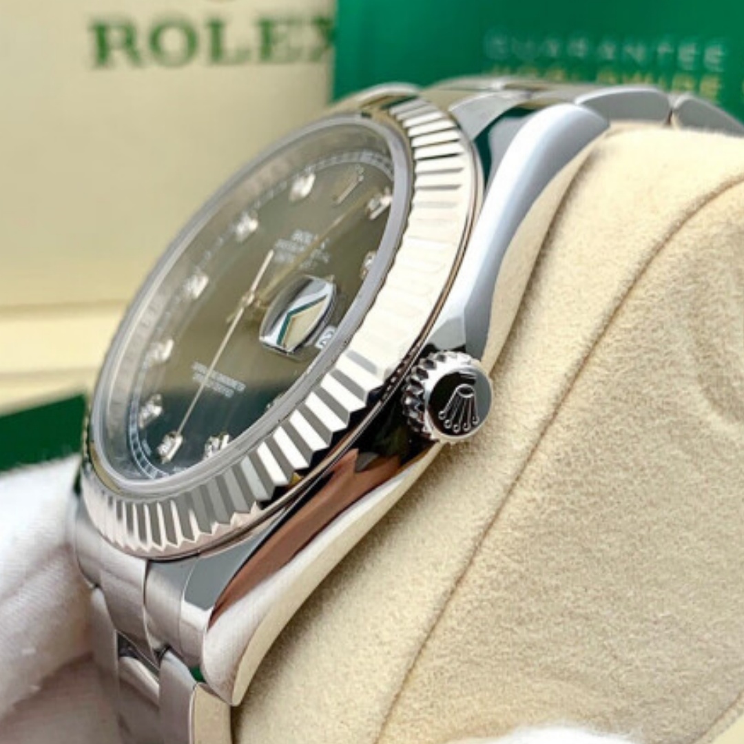 Rolex Datejust II 41mm Grey Diamond Dial Watch 116334 - Image 4